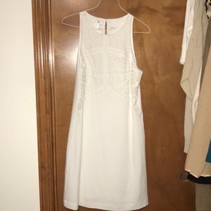 White dress with lace detailing